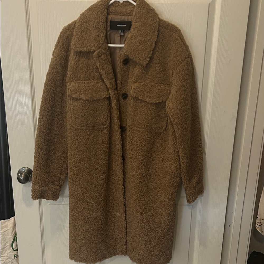 Vero Moda Tan Textured Coat
